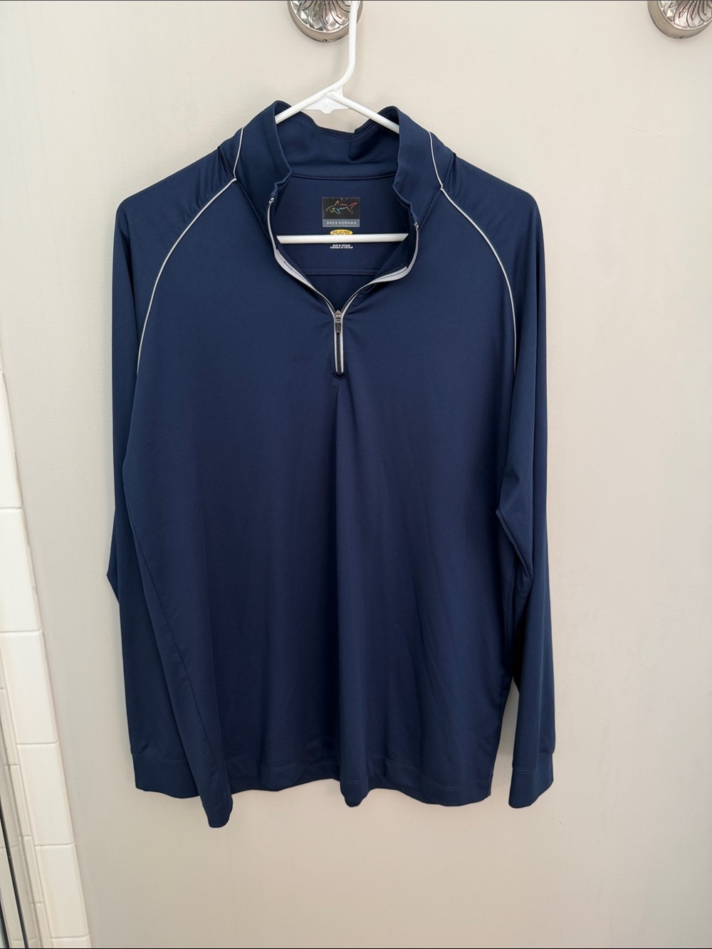 Greg Norman Collection Navy Blue Quarter-Zip Pullover